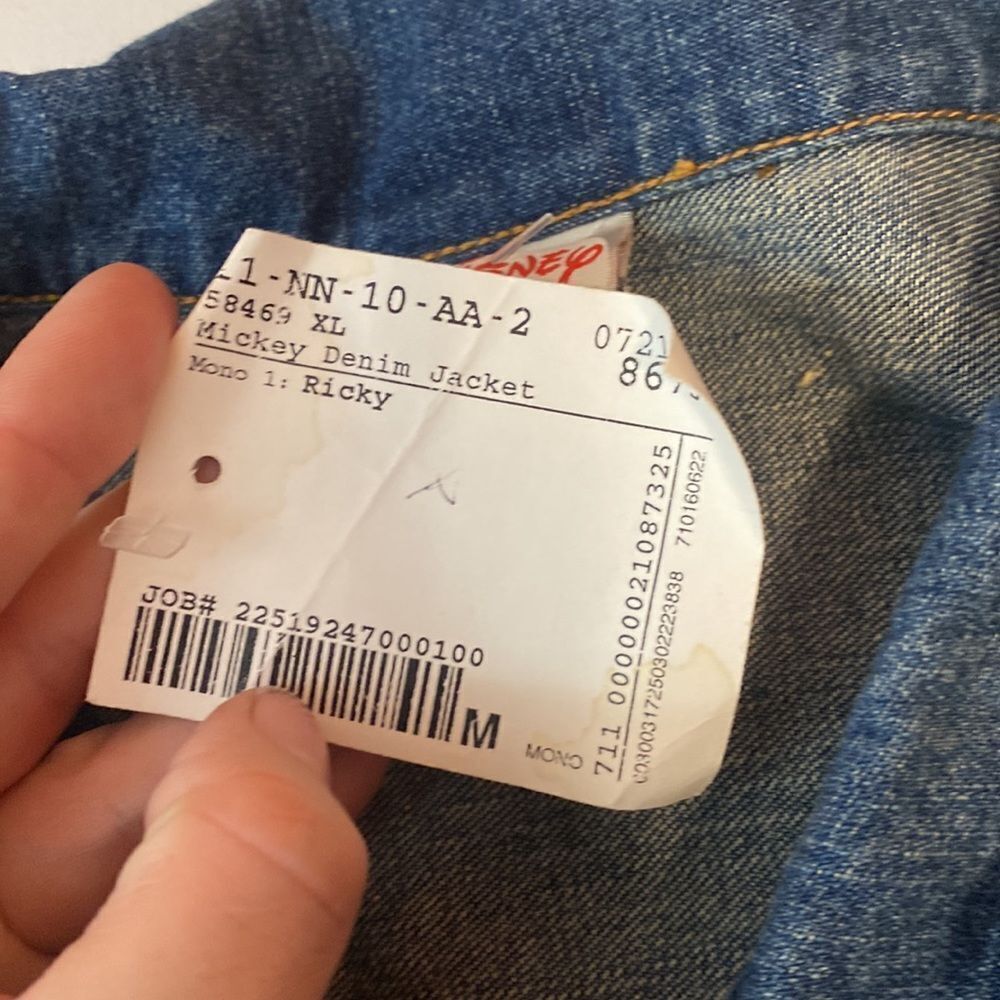 Disney Vintage Mickey Mouse Denim Jacket - Picture 5 of 5